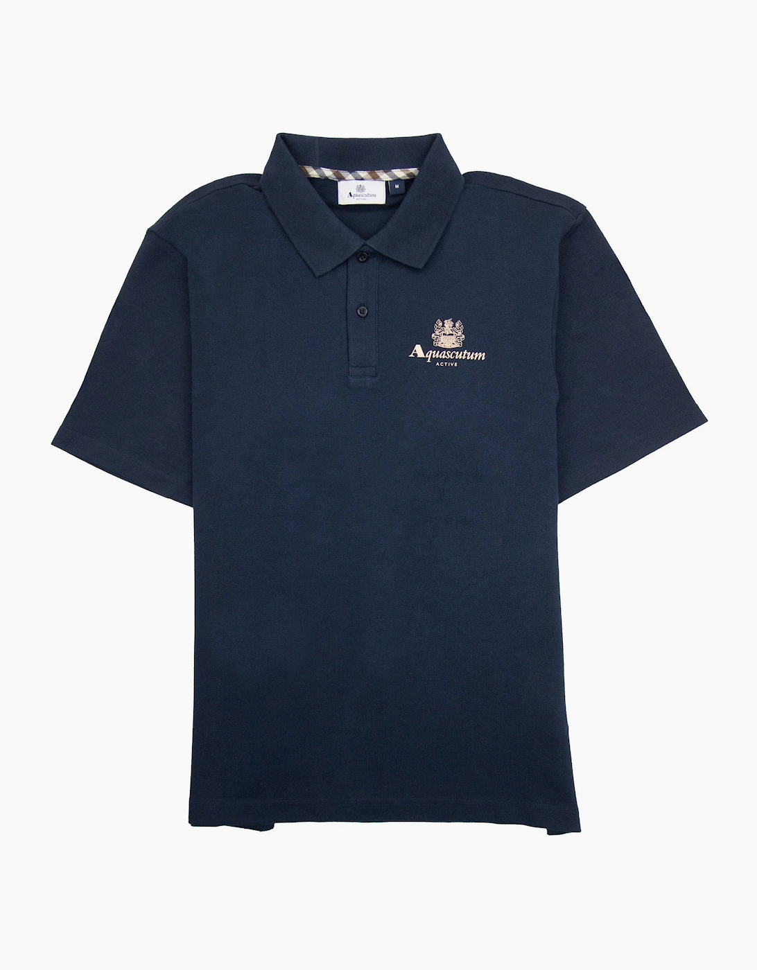 Aquascutum Active Pique Logo Polo Navy
