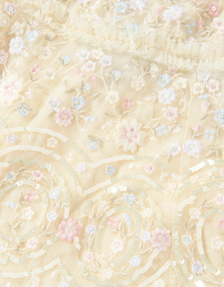 Needle & Thread Girls Sweet Petal Dress in Yellow