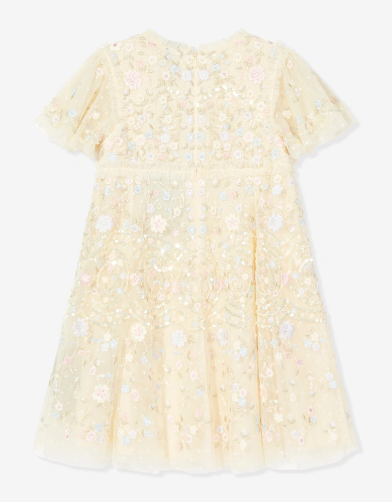 Needle & Thread Girls Sweet Petal Dress in Yellow