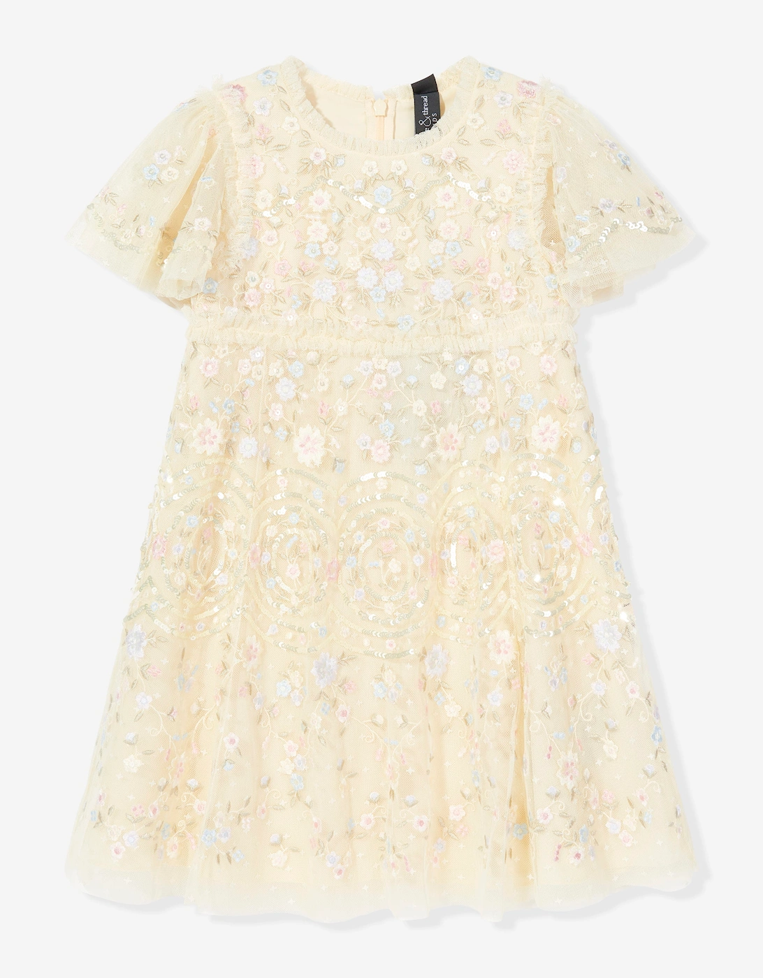Needle & Thread Girls Sweet Petal Dress in Yellow, 5 of 4