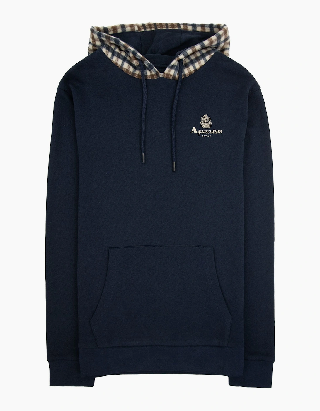 Aquascutum Active Club Check Merino Hoodie Navy, 6 of 5
