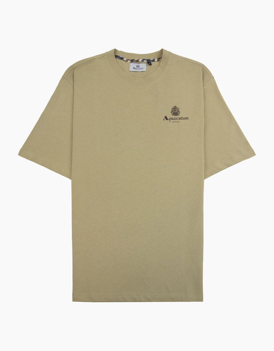 Aquascutum Active Small Logo T Shirt Beige, 5 of 4