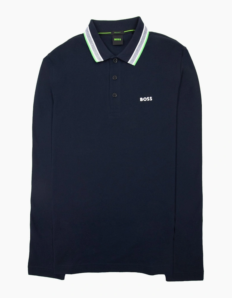 Hugo Boss Plisy Regular Fit L/s Polo Navy 404