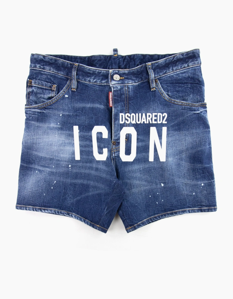 Dsquared2 Dan Commando Denim Shorts Blue