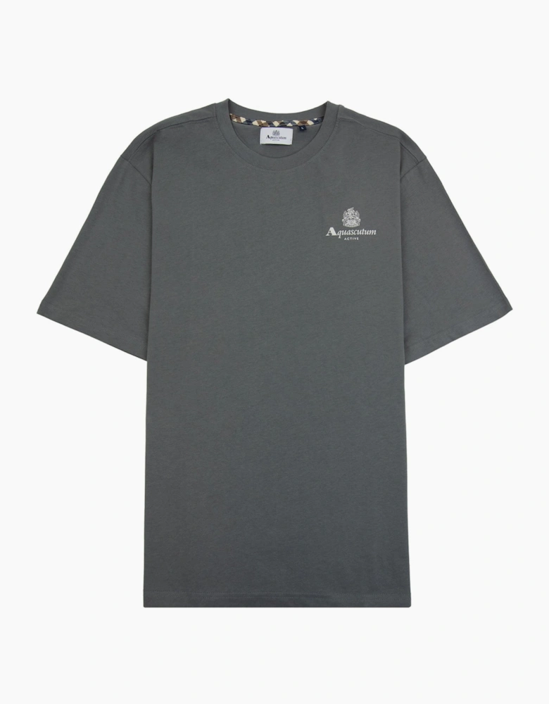 Aquascutum Active Small Logo T Shirt Charcoal