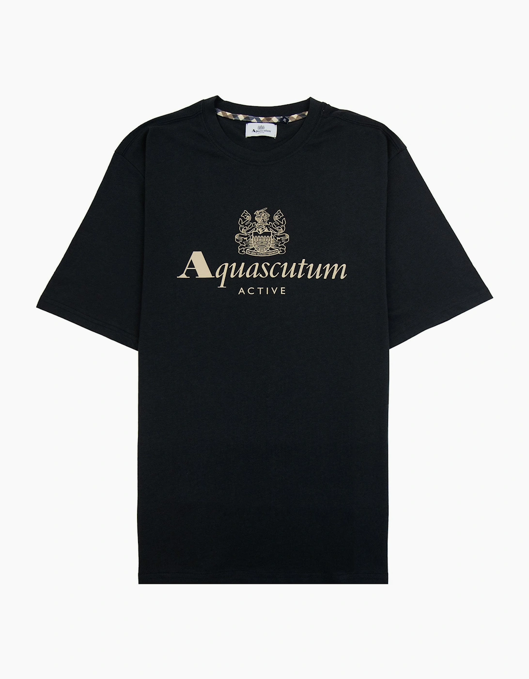 Aquascutum Active Big Logo T Shirt Black, 5 of 4