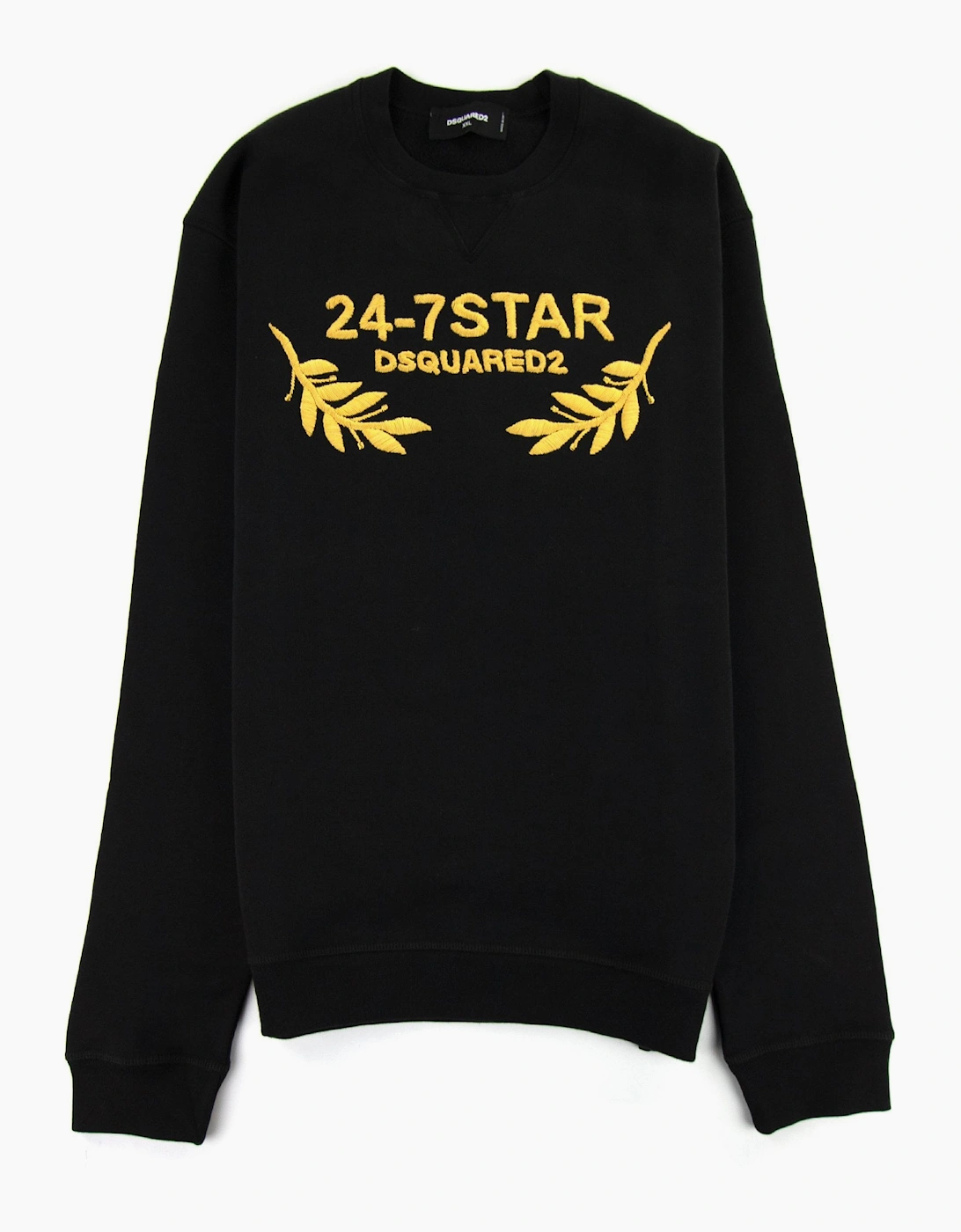 Dsquared2 24-7 Star Embroidered Sweatshirt Black