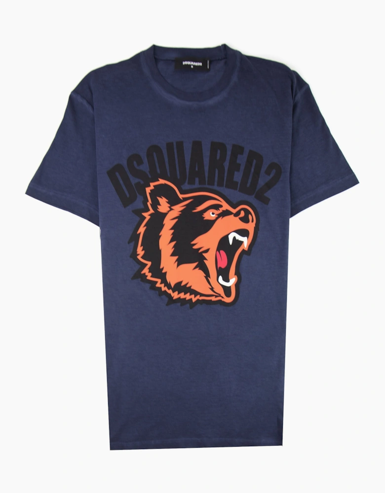 Dsquared2 Bear Logo T-shirt Navy Blue