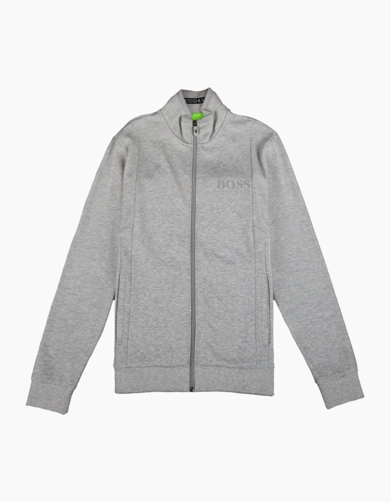 Hugo Boss Full Zip Funnel Cardigan Neck Grey
