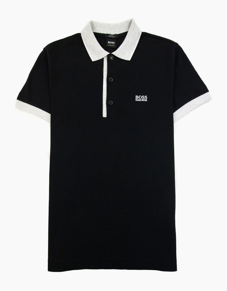 Hugo Boss Paule 4 Short Sleeve Polo Shirt Black Light Grey