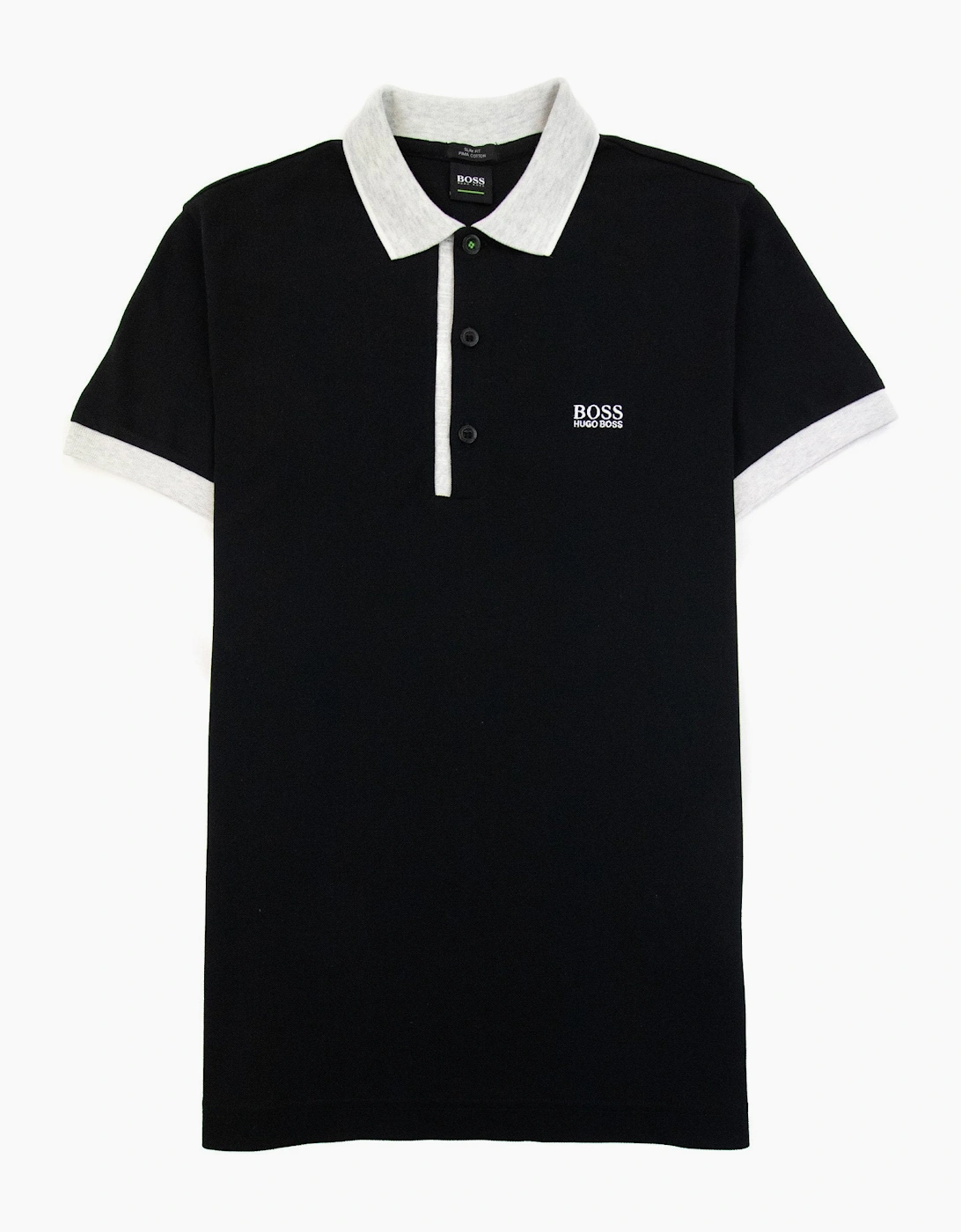 Hugo Boss Paule 4 Short Sleeve Polo Shirt Black Light Grey, 5 of 4