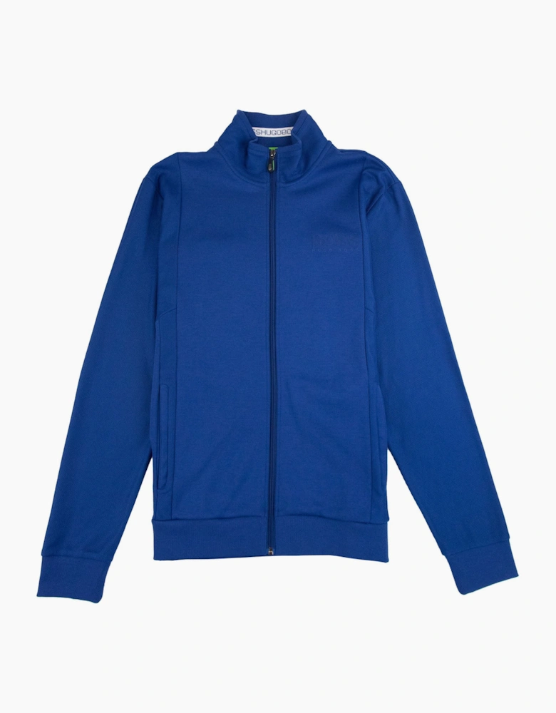 Hugo Boss Full Zip Funnel Neck Cardigan Royal Blue