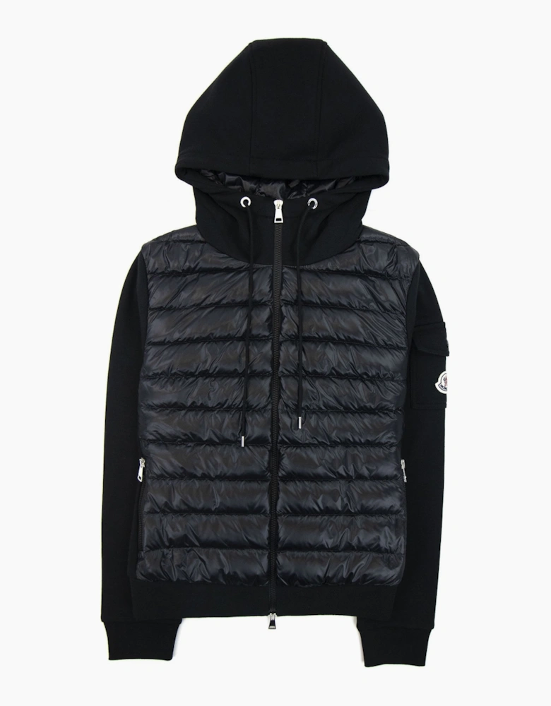 Moncler Women Maglia Hoodied Cardigan Black 999
