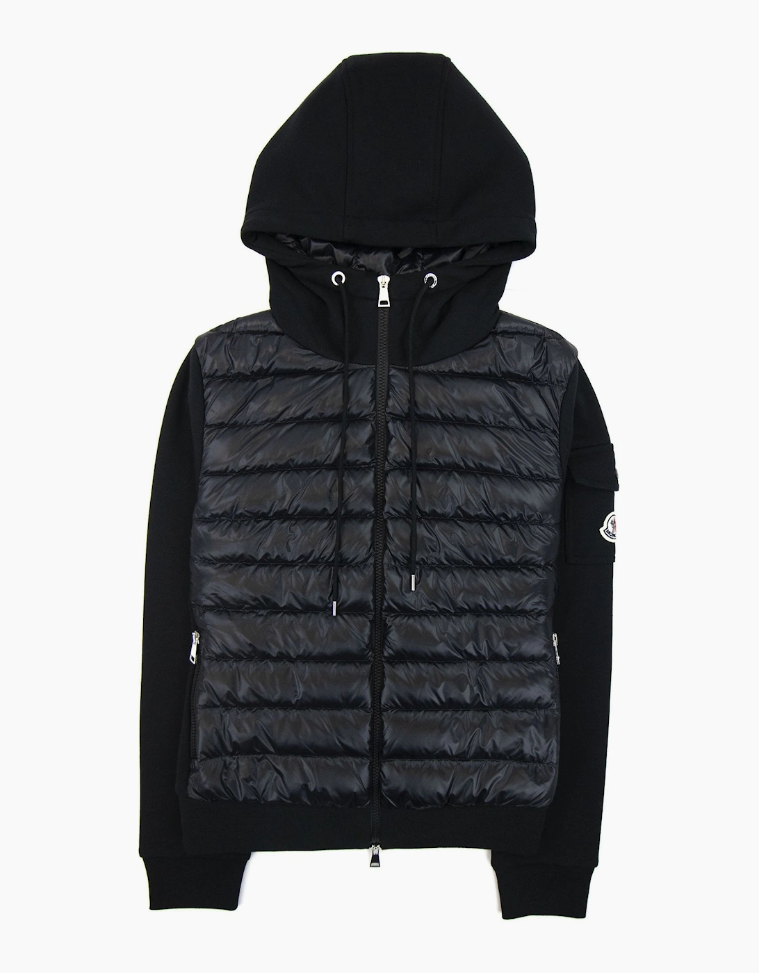 Moncler Women Maglia Hoodied Cardigan Black 999