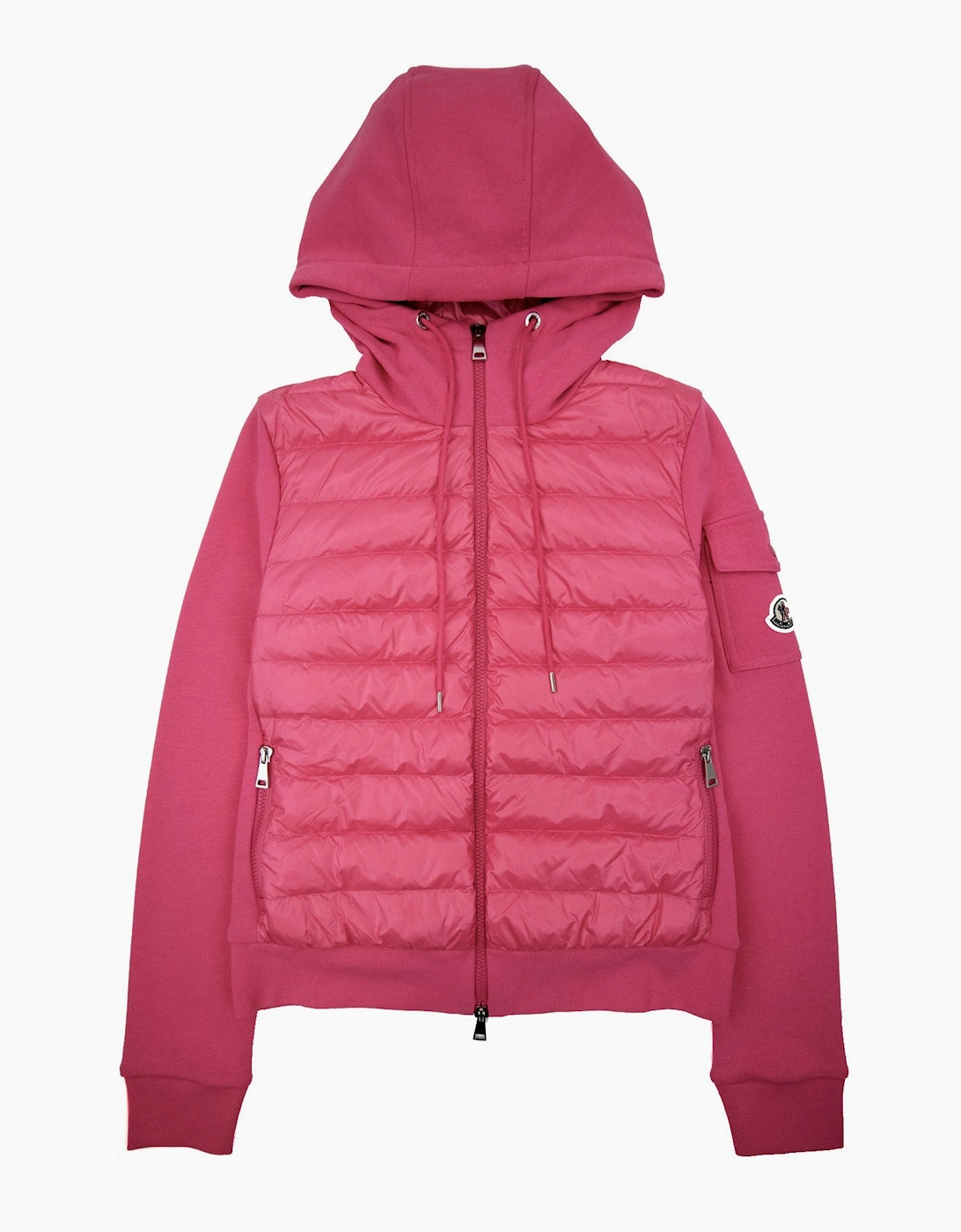 Moncler Women Maglia Hoodied Cardigan Pink 546