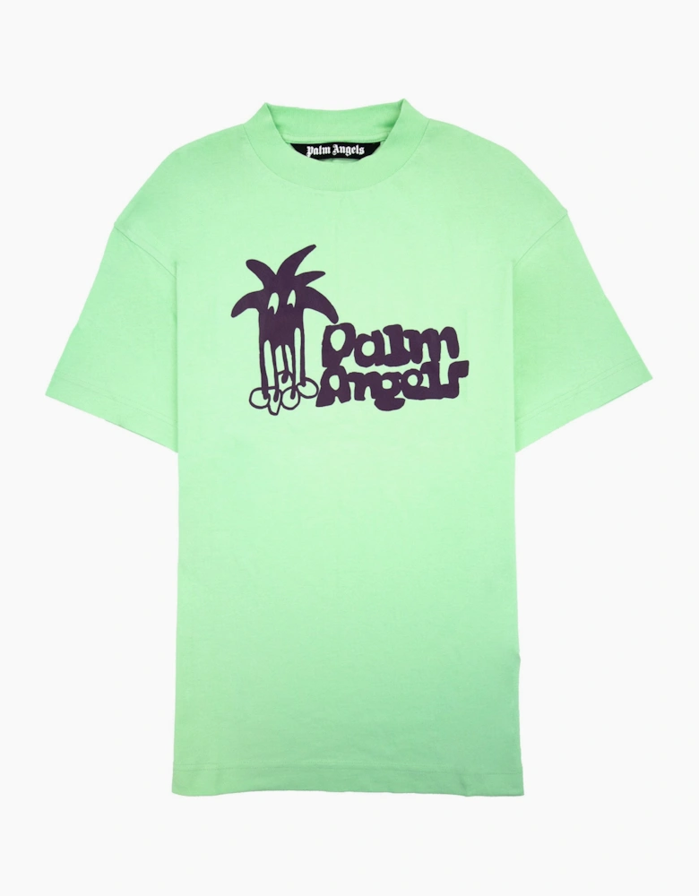 Palm Angels Douby Classic T Shirt Light Green Purple