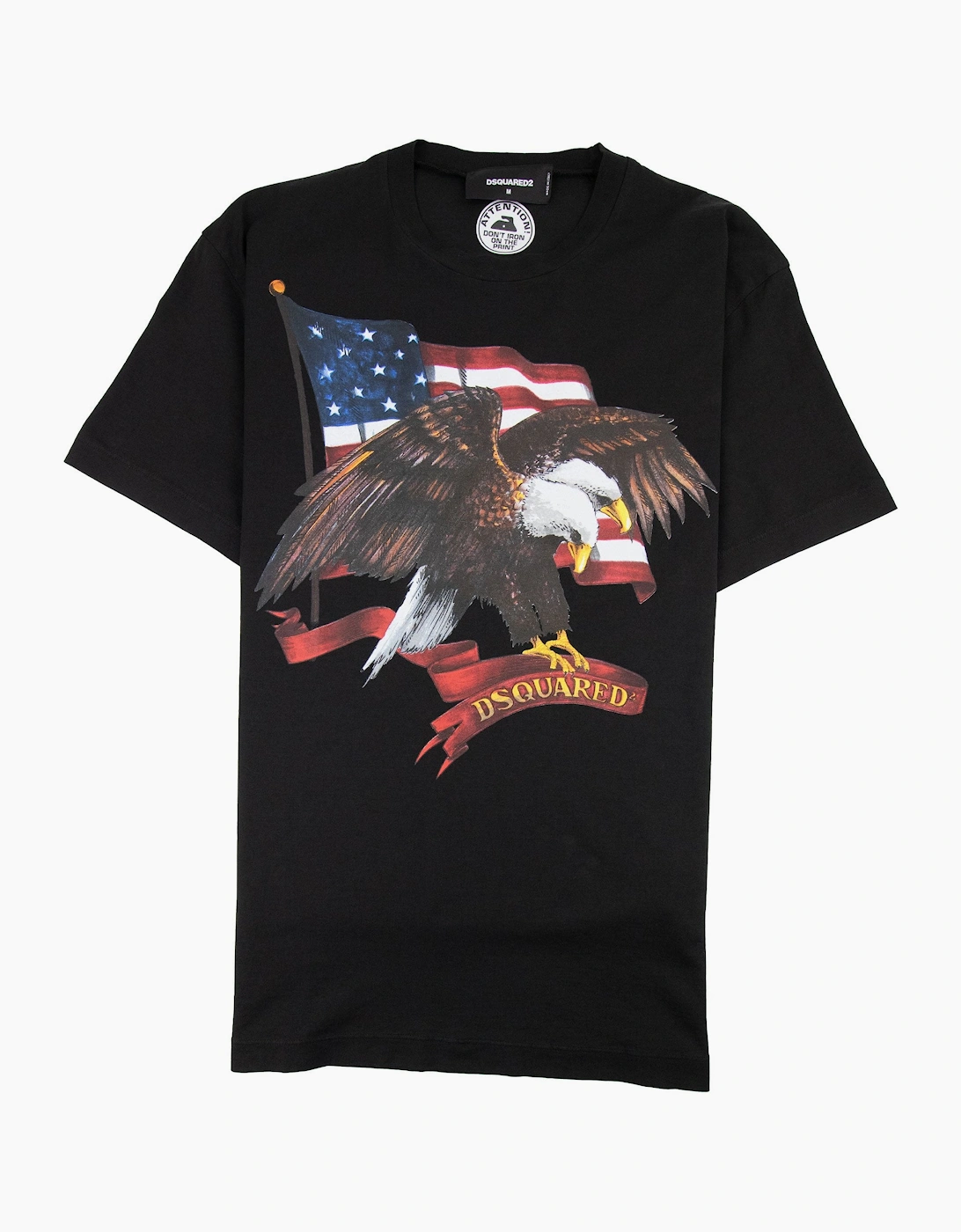 Dsquared2 Men's Dsquared2 Eagle Flag T-Shirt Black