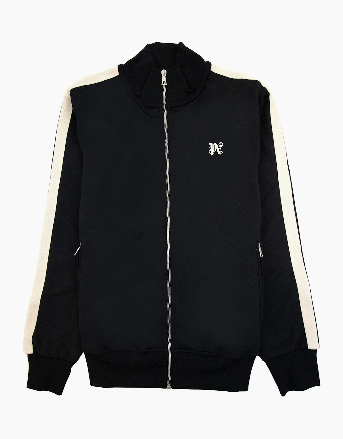 Palm Angels Men's Black Pa Monogram Classic Track Jacket /Off White - Size Regular/34