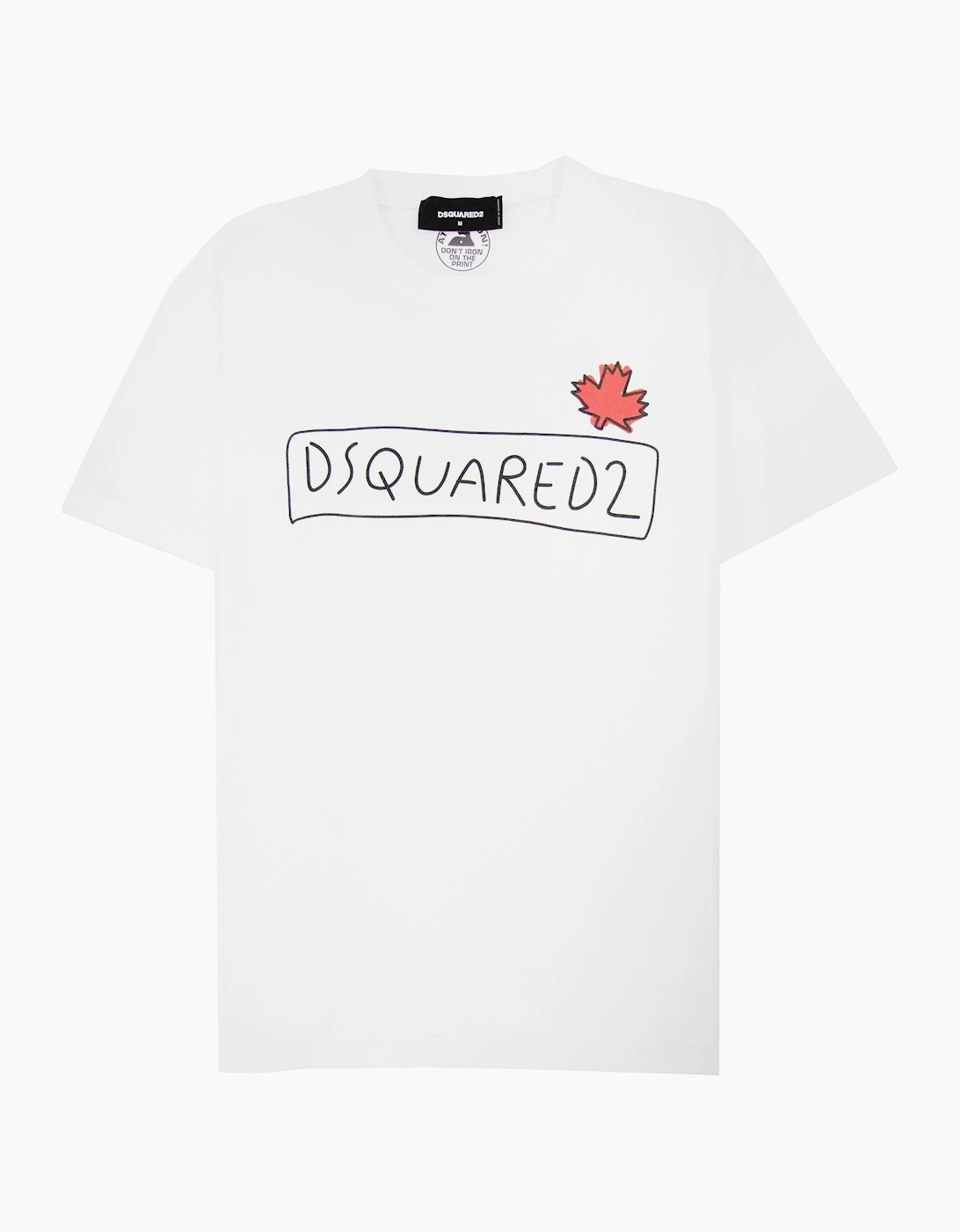 Dsquared2 Logo Super Crew T Shirt White 100