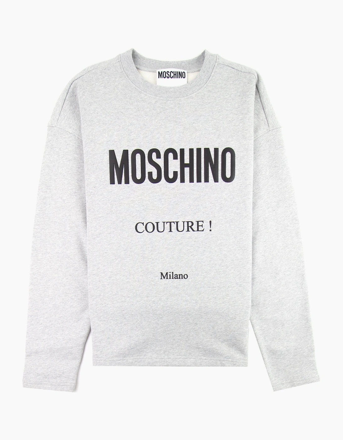 Moschino Couture Cotton Sweatshirt With Logo Grey