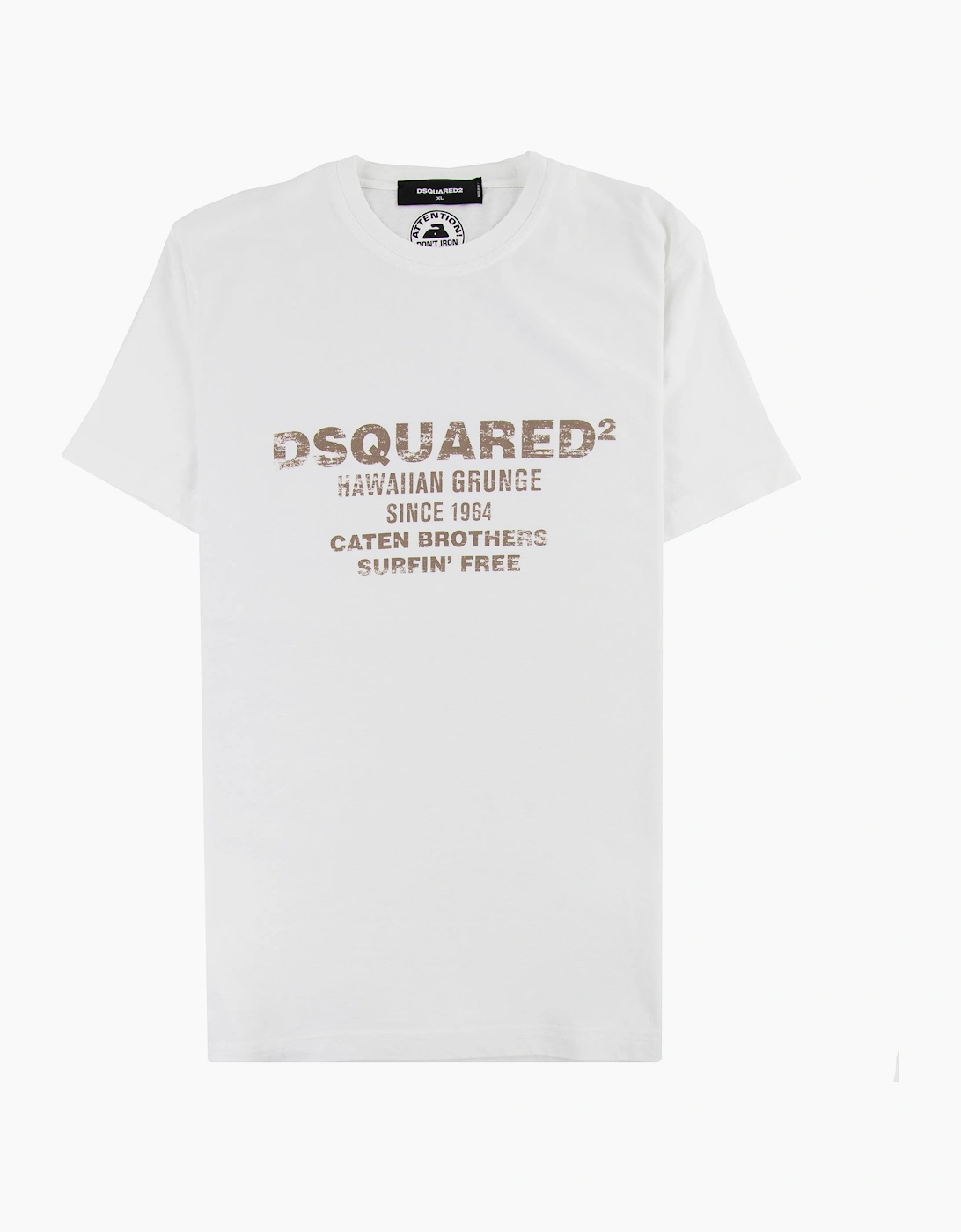 Dsquared2 Hawiian Grunge T-shirt White