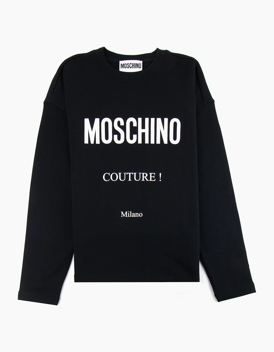 Moschino Couture Cotton Sweatshirt With Logo Black