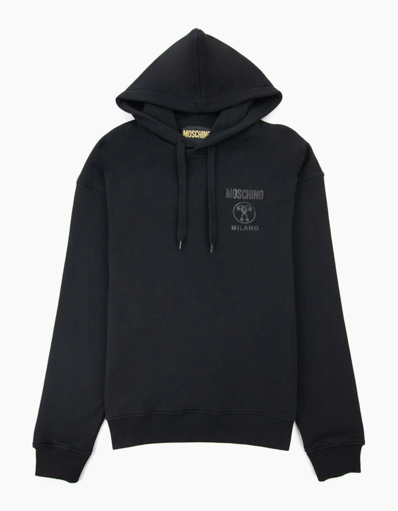 Moschino Couture Double Question Hoodied Sweatshirt Black 0555