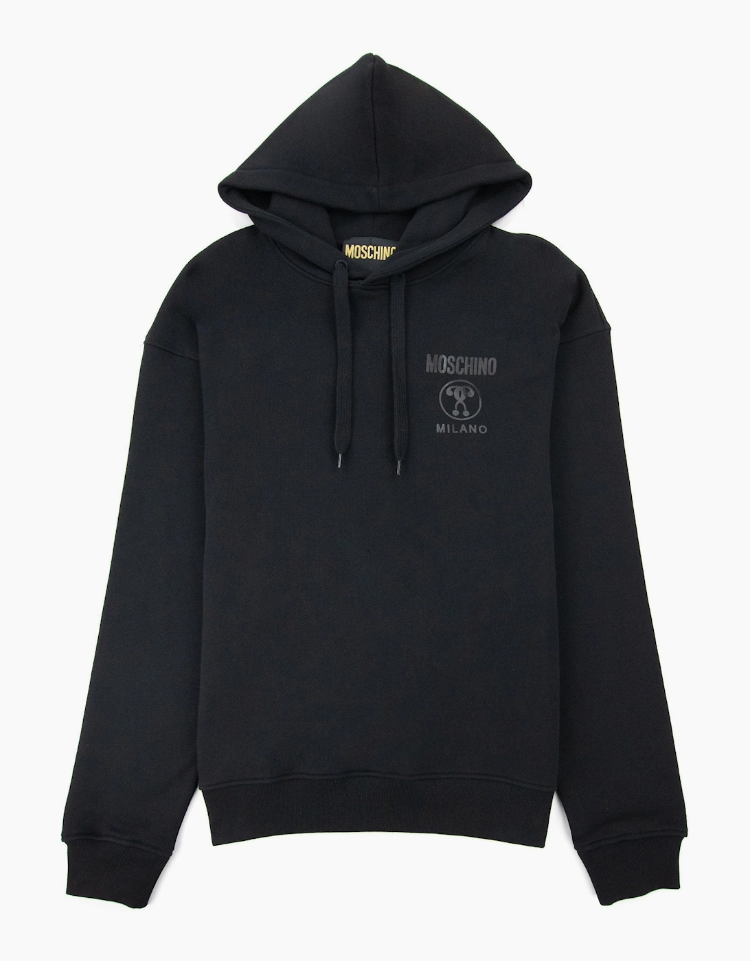 Moschino Couture Double Question Hoodied Sweatshirt Black 0555