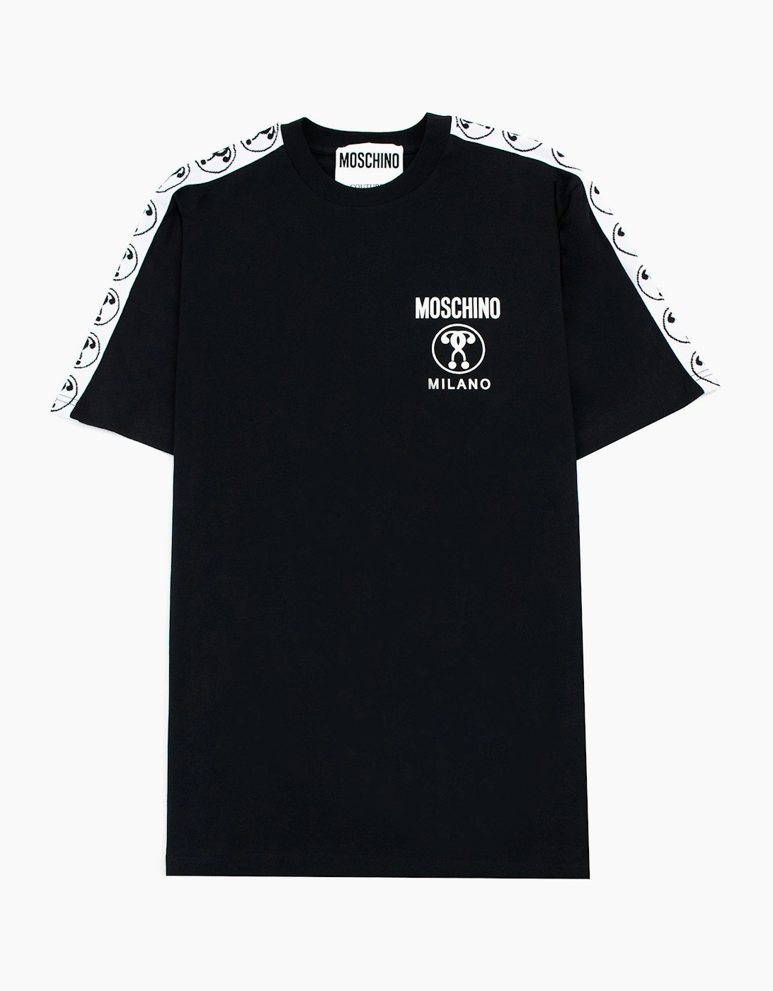 Moschino Couture Double Question Mark Organic Cotton T Shirt Black 1555, 5 of 4