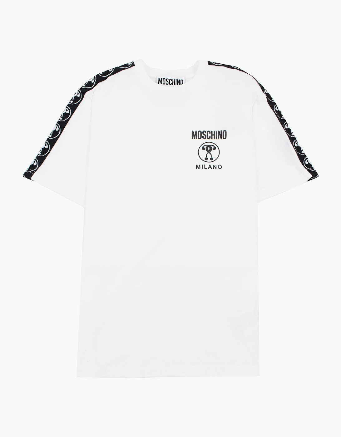 Moschino Couture Double Question Mark Organic Cotton T Shirt White 1001, 5 of 4