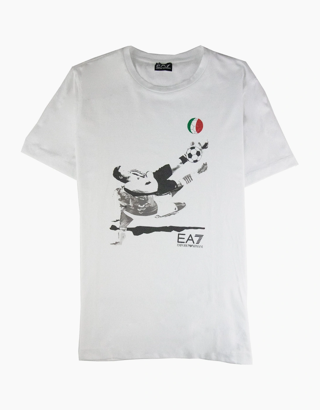 Ea7 Soccer Logo T Shirt White, 3 of 2