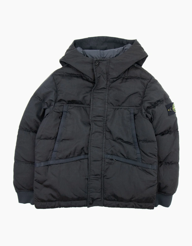 Stone Island Junior 40735 Regenerated Nylon Metal In Econyl Jacket Charcoal V0065