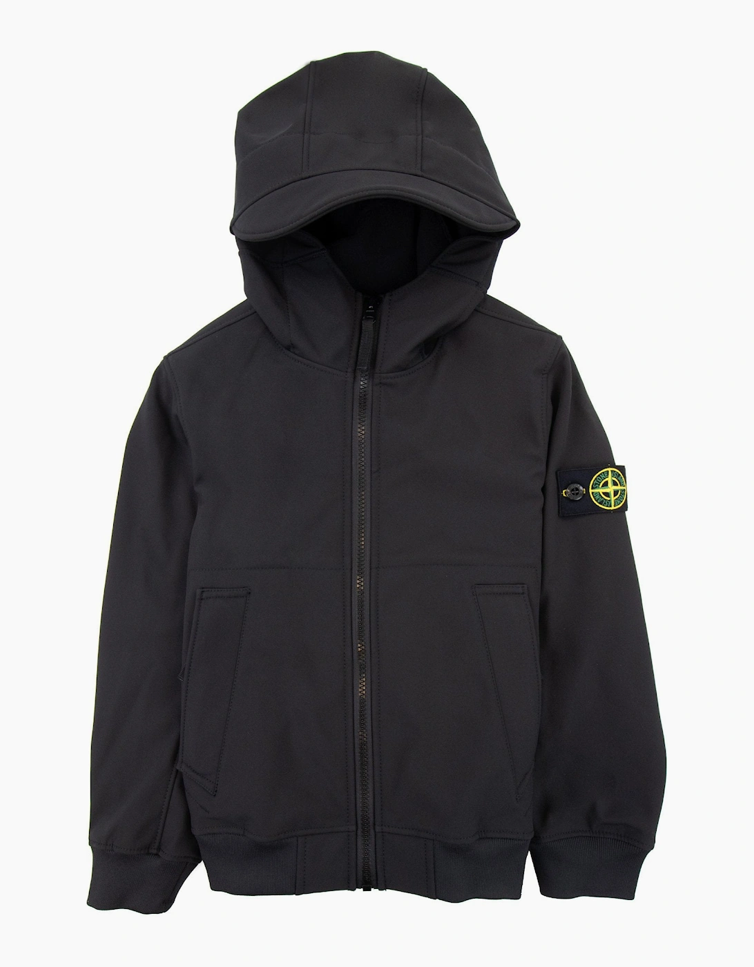 Stone Island Junior Q0122 R_e.dye  Technology Soft Shell Jacket Black V0029, 6 of 5