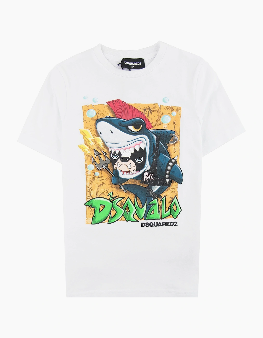 Dsqaured2 Kids Shark Head T-shirt White 100