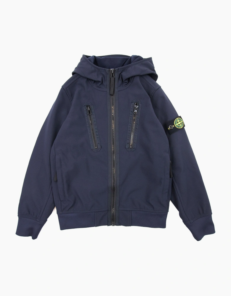 Stone Island Junior Q0130 E.dye Technology Soft Shell R Jacket Navy V0020