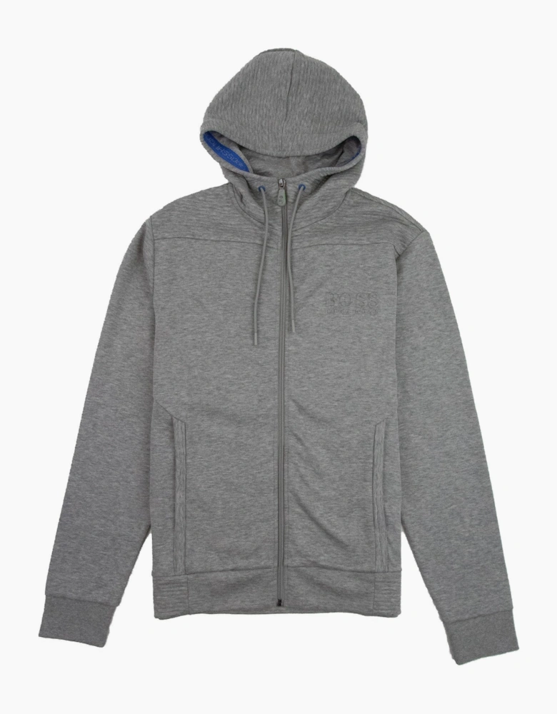 Hugo Boss Saggy Embossed Logo Hoodie Grey