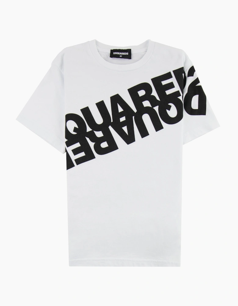 Dsquared2 Kids Mirrored Logo T-shirt White