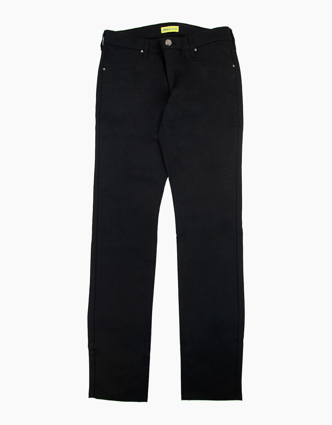Versace Jeans Metal Pocket Logo Stretch Jeans Black
