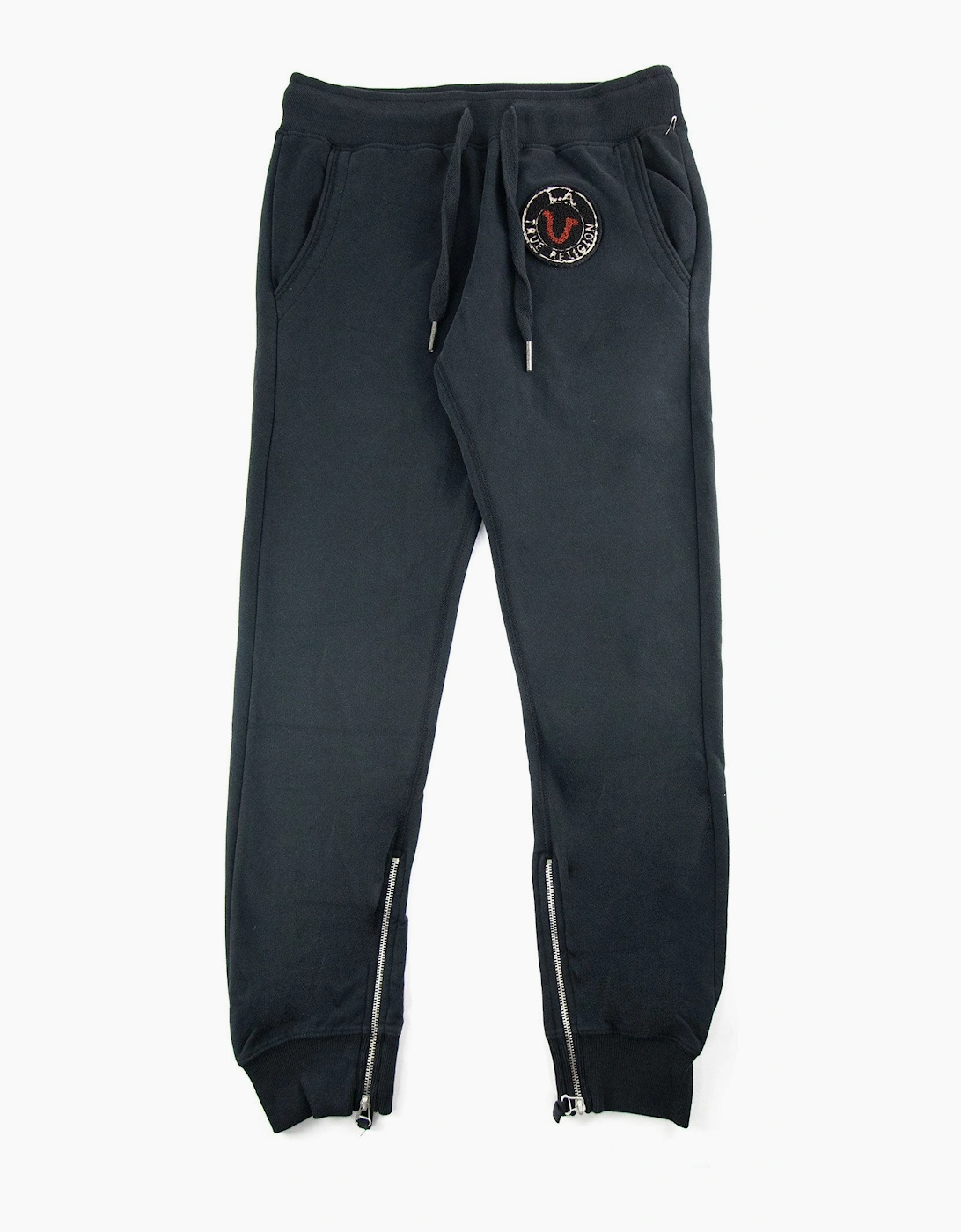 True Religion Patch Adjustable Cuff Jogging Pant Jet Black