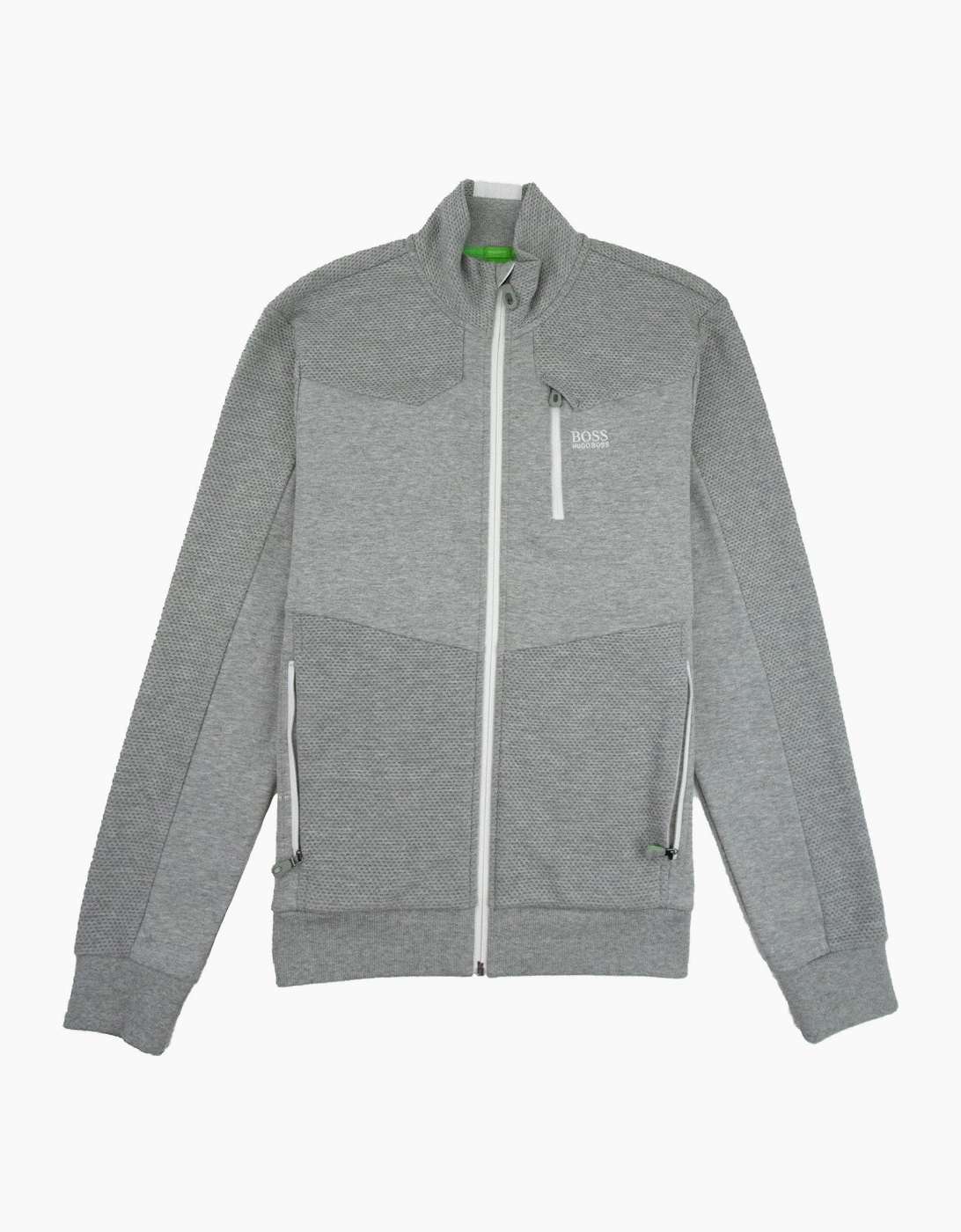 Hugo Boss Skavon Funnel Neck Tracksuit Top Grey