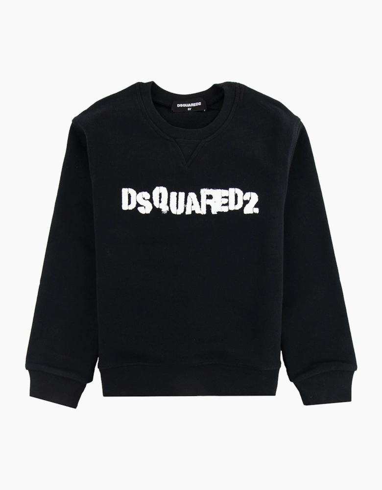 Dsquared2 Kids Stamped Logo Crewneck Sweatshirt Black