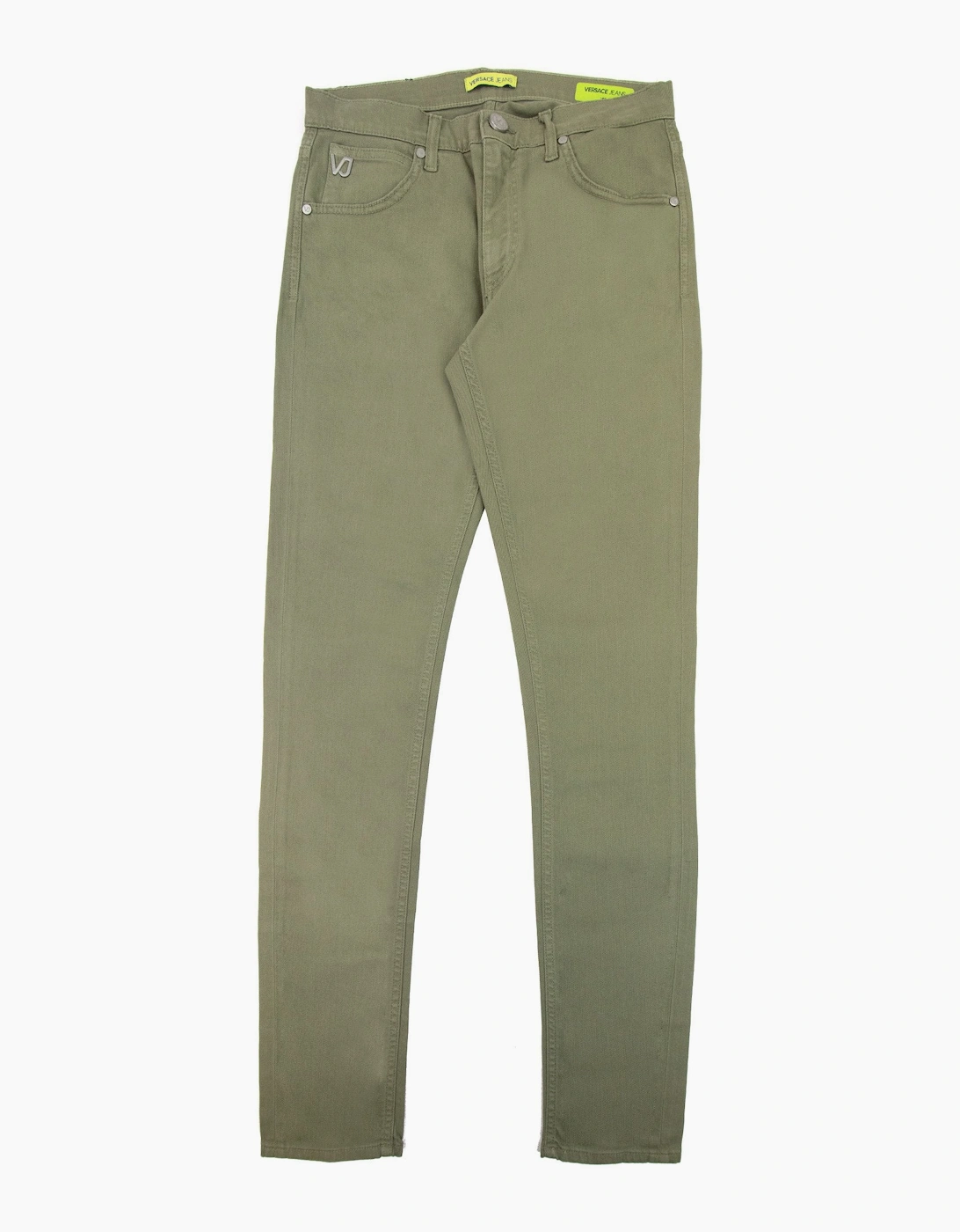 Versace Men's Versace Jeans Vj 5 Pocket Stretch Slim Fit Jean Khaki - Green