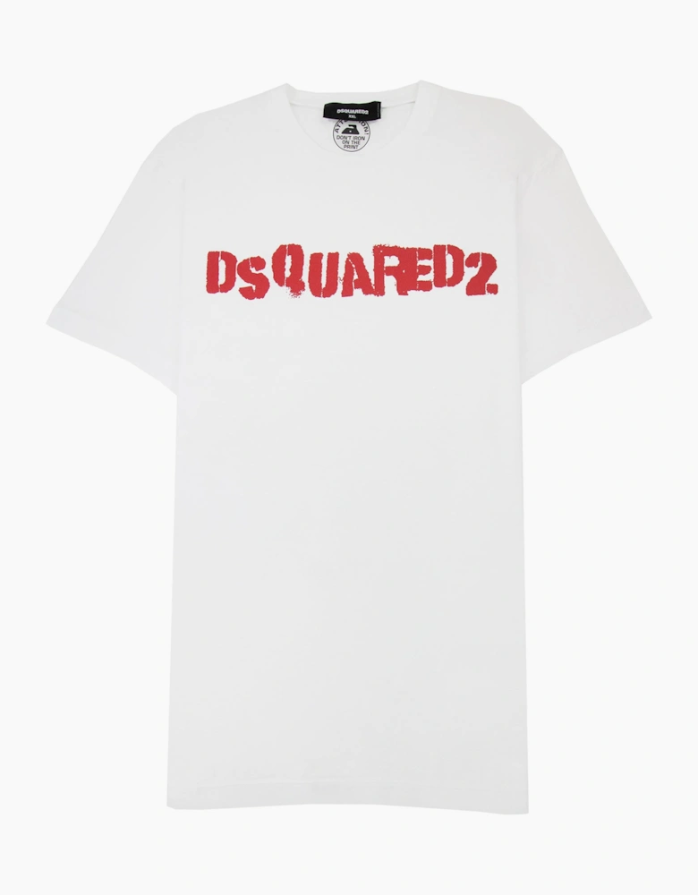 Dsquared2 Logo Print T Shirt White 100