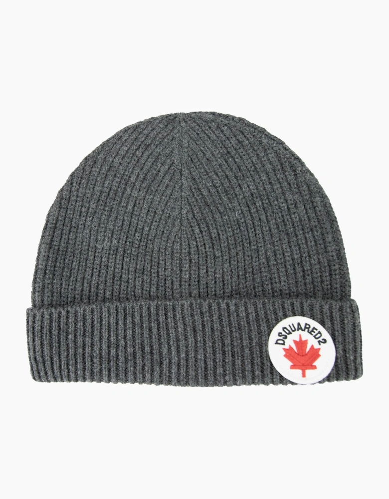 Dsquared2 Maple Leaf Beanie Dark Grey