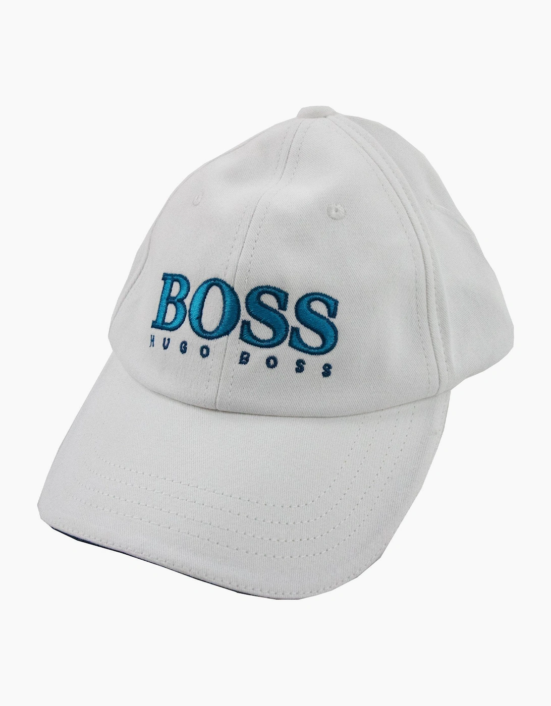 Hugo Boss Kids Embroidered Logo Baseball Cap White