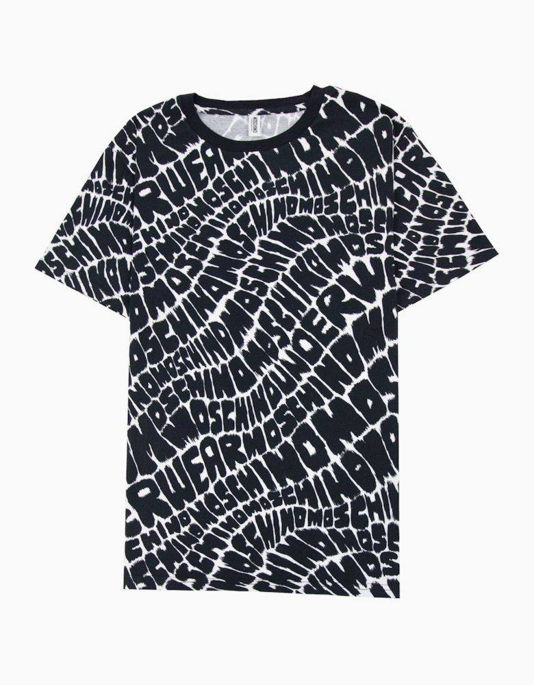 Moschino Underwear All Over Logo T-shirt Black