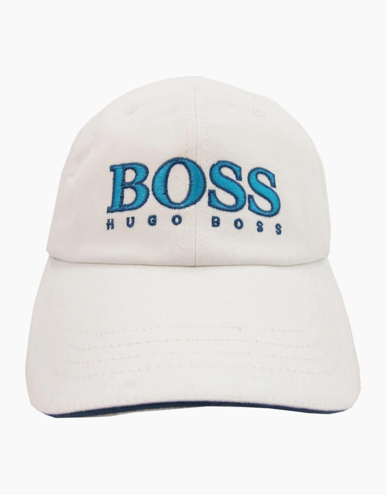 Hugo Boss Kids Embroidered Logo Cap White