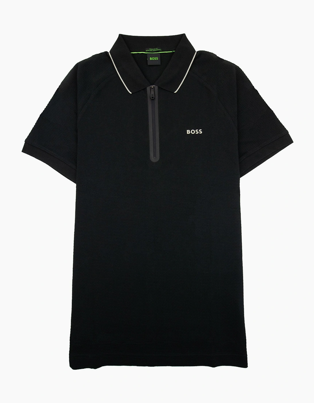 Hugo Boss Philix Structured-cotton Polo Shirt With Contrast Logo Black 001, 5 of 4