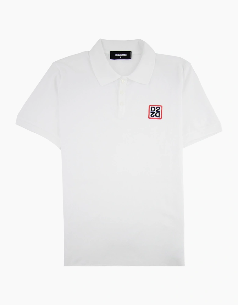 Dsquared2 Mirrored D2 Polo Shirt White