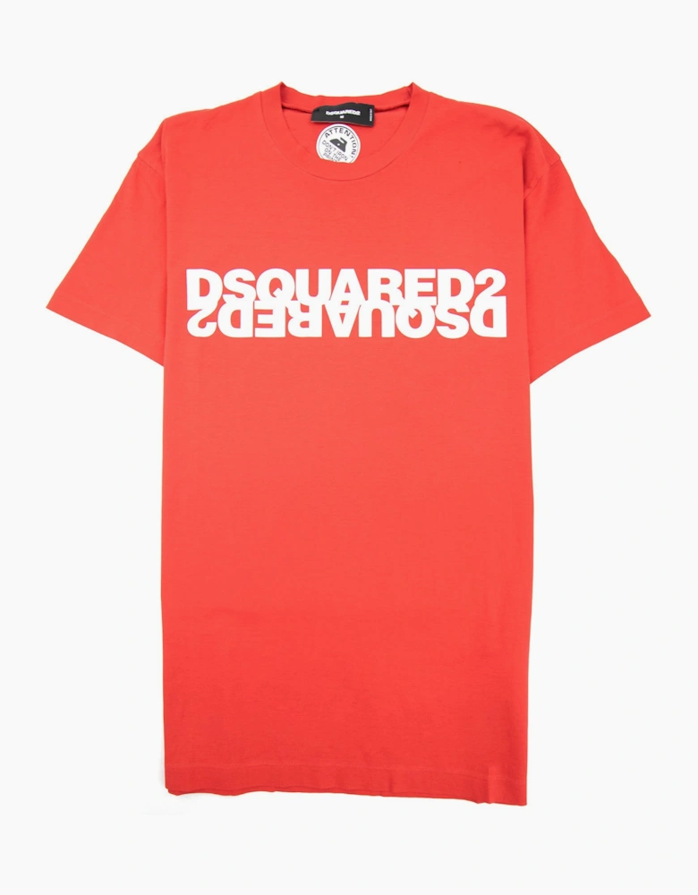 Dsquared2 Mirror Logo Tshirt Red
